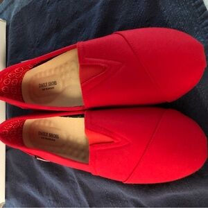 New in Box Women's Red Slip-On Flats Size 8